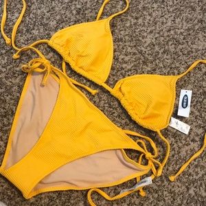 NWT Yellow string bikini